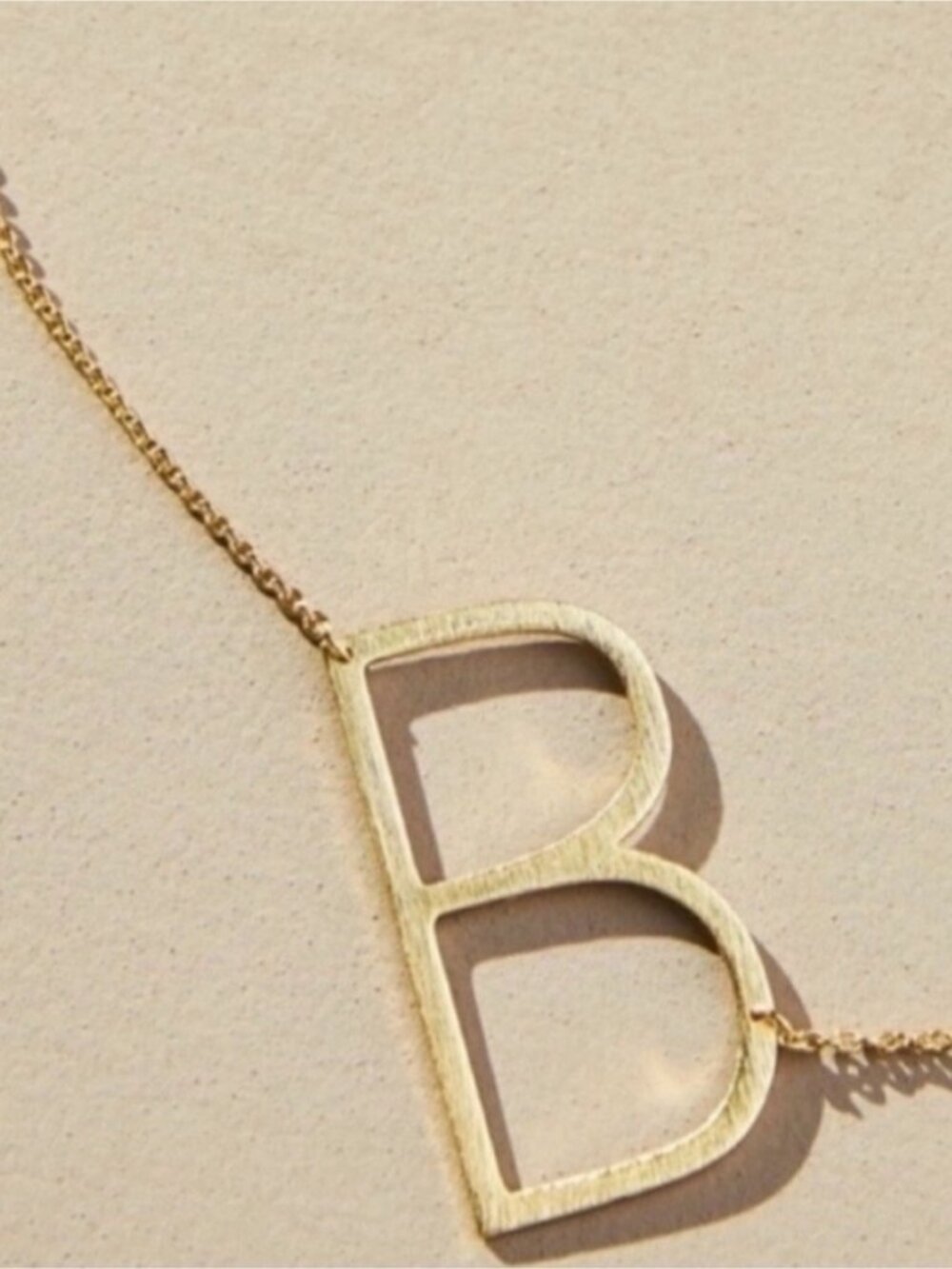 New! Gold Monogram Initial Letter Necklace NWOT